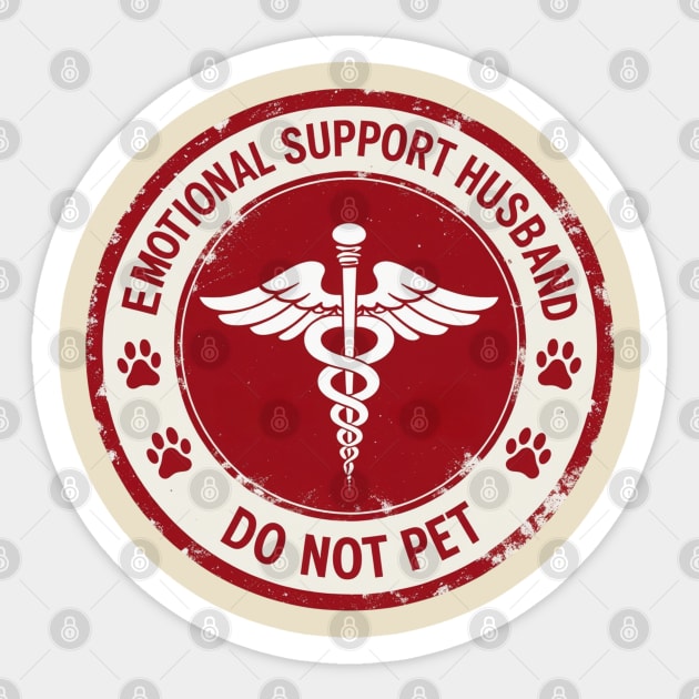 Emotional-Support-Husband-Do-Not-Pet Sticker by Creatifly Graphic Tees